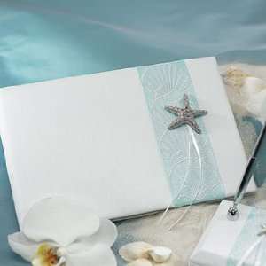   Seaside Allure Traditional Guest Book Style 8496