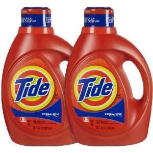  Tide Concentrated Liquid Detergent, Original , 100 oz 2 