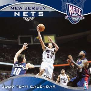  New Jersey Nets 2009 12 x 12 Team Wall Calendar: Sports 