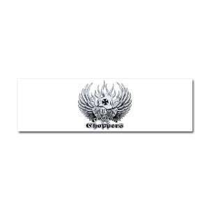  Car Magnet 10 x 3 US Custom Choppers Iron Cross Hat and 