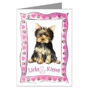  Yorkie Valentine Cute Greeting Cards Pk of 10 by  