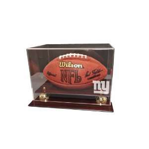   Giants Mahogany Finished Acrylic Football Display: Sports & Outdoors