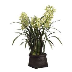  42 Cymbidium Orchid Silk Flower Arrangement  Green