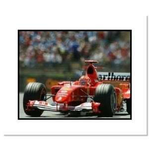  Michael Schumacher F1 Auto Racing Double Matted 8x10 