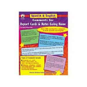  Spanish/English Comment Book for Report Cards/Notes, 80 