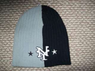 New York CUBANS SKULL Cap Hat BLACK GREY Warm!  