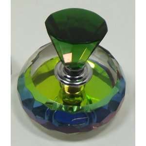    Cut Crystal Reflective Multi Color Perfume Bottle 