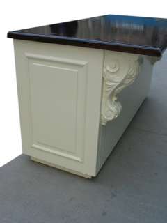 ft Solid Wood Kitchen Island Carved Corbel  