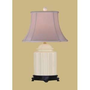  WHITE PORCELAIN SCALLOPS JAR LAMP: Home Improvement