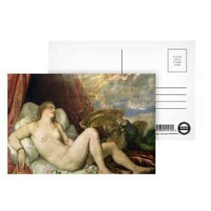  Danae, c.1554 (oil on canvas) by Titian   Postcard (Pack 