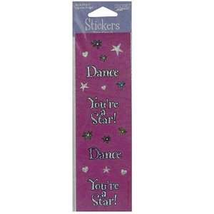 Glitter dance stickers, pack of 4   Case of 144