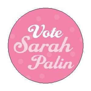  VOTE SARAH PALIN Pink Political Pinback Button 1.25 Pin 