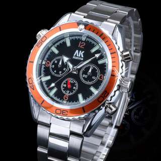 AK Homme Date Day Mens Automatic Mechanical Sailing Sports Wrist Watch 