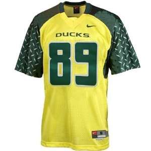  Nike Oregon Ducks #89 Yellow Twilled Football Jersey 