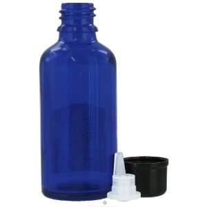 Sanctum Aromatherapy: Essential Oil Supplies: Empty Blue Glass Bottle 