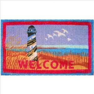  Lighthouse Welcome Design Thick Coir Doormat: Home 