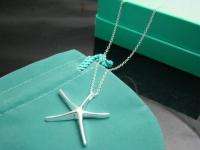 S21 SILVER PLATED 5 STARFISH NECKLACE FASHION  