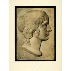  1914 Print Relief Sculpture Profile Women Adolf von 