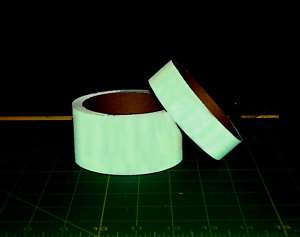 Glow in the Dark/Photoluminescent Tape 1 wide 30 ft  