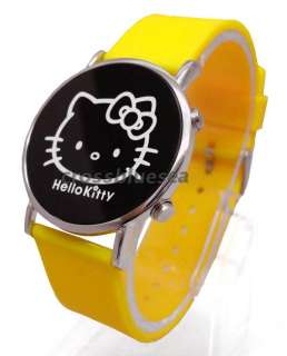   type wristwatch 3 the colors black white pink sky blue yellow red dark