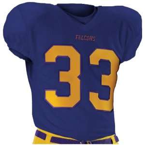  Alleson 790Z Dazzle Custom Football Jerseys NA   NAVY AS 