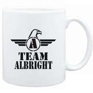 Mug White  Team Albright   Falcon Initial  Last Names  