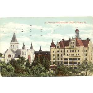  1910 Vintage Postcard   St. Francis Hospital and Chapel 