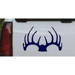 Navy 32in X 20.5in    Deer horns Hunting And Fishing Car Window Wall 