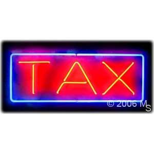 Neon Sign   Tax   Large 13 x 32  Grocery & Gourmet Food