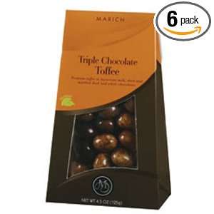 Marich Triple Chocolate Toffee, 4.5 Ounce Boxes (Pack of 6)  