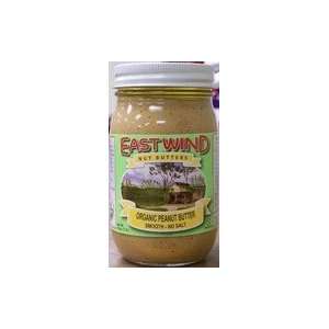 East Wind Peanut Butter Organic Smooth No Salt 12   16 oz. (1 case 