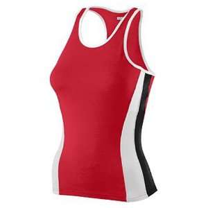   Cheerleadeaders Ladies Tank RED/ WHITE/ BLACK WXL: Sports & Outdoors