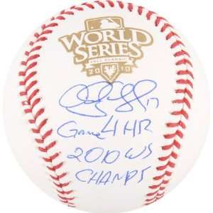  Aubrey Huff Autographed World Series Baseball  Details 