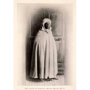  1904 Halftone Print Kingdom Morocco Sultan Moulai El Aziz 