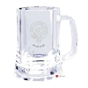  Baillie Clan Crest 500ml Engraved Glass Tankard Patio 