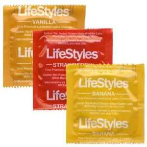 Lifestyles Assorted Flavors & Colors Condoms   12 Pack  