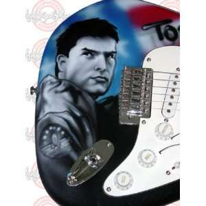  TOM CRUISE Autographed TOP GUN Signed AIRBRUSH Guitar 