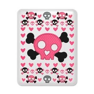  iPad Case White Pink Hearts and Skulls: Everything Else