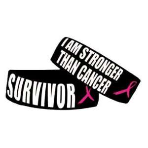  Survivor I Am Stronger Than Cancer Silicone Bracelet 