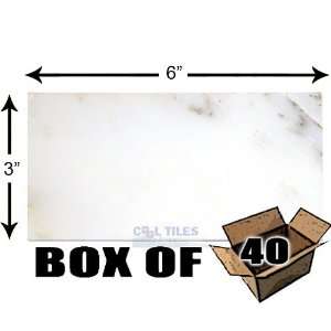  Box of solid 3 x 6 tile in white statuary polished