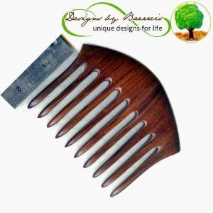   By Baerreis Detangling Wooden Comb Ten Tooth Hand Carved Beauty
