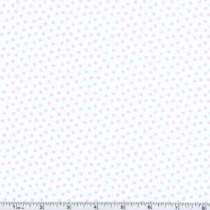  45 Wide Emma Louise Dots Pink/White Fabric By The Yard 
