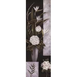   Black and White Centerpiece I by Betsy Brown 12x36