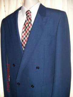 42L Gents DESCH BLUE Wool & Mohair Blend Suit Jacket Blazer 42 LONG 