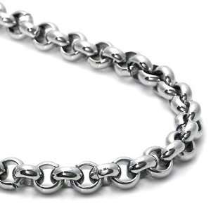  Titanium 6MM Rolo Mens Necklace Chain 26 Jewelry