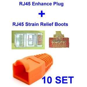  VasterCable, RJ45 8P8C Enhance Connector With RJ45 Orange 