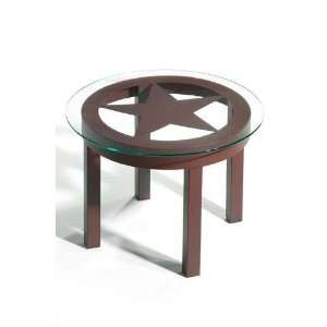  Motif End Table With 28d Glass Top
