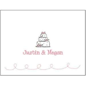  Queen Bee Personalized Folded Note Cards   Wedding Cake 