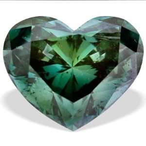    0.82 Ctw Kentucky Teal Superb Heart Shape Real Diamond: Jewelry