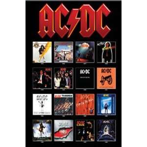 AC/DC   CLASSIC ROCK GROUP ALBUM COVERS POSTER (22x34)  